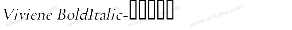 Viviene BoldItalic字体转换